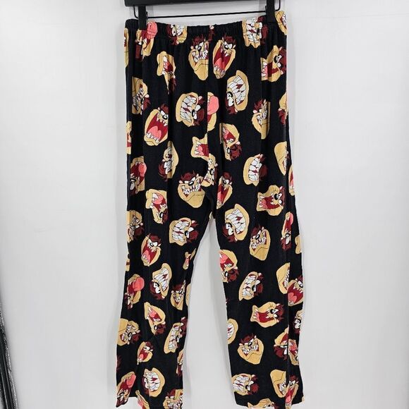 Looney tunes Tasmanian devil taz pajama pants large black Tazmanian - Picture 2 of 3